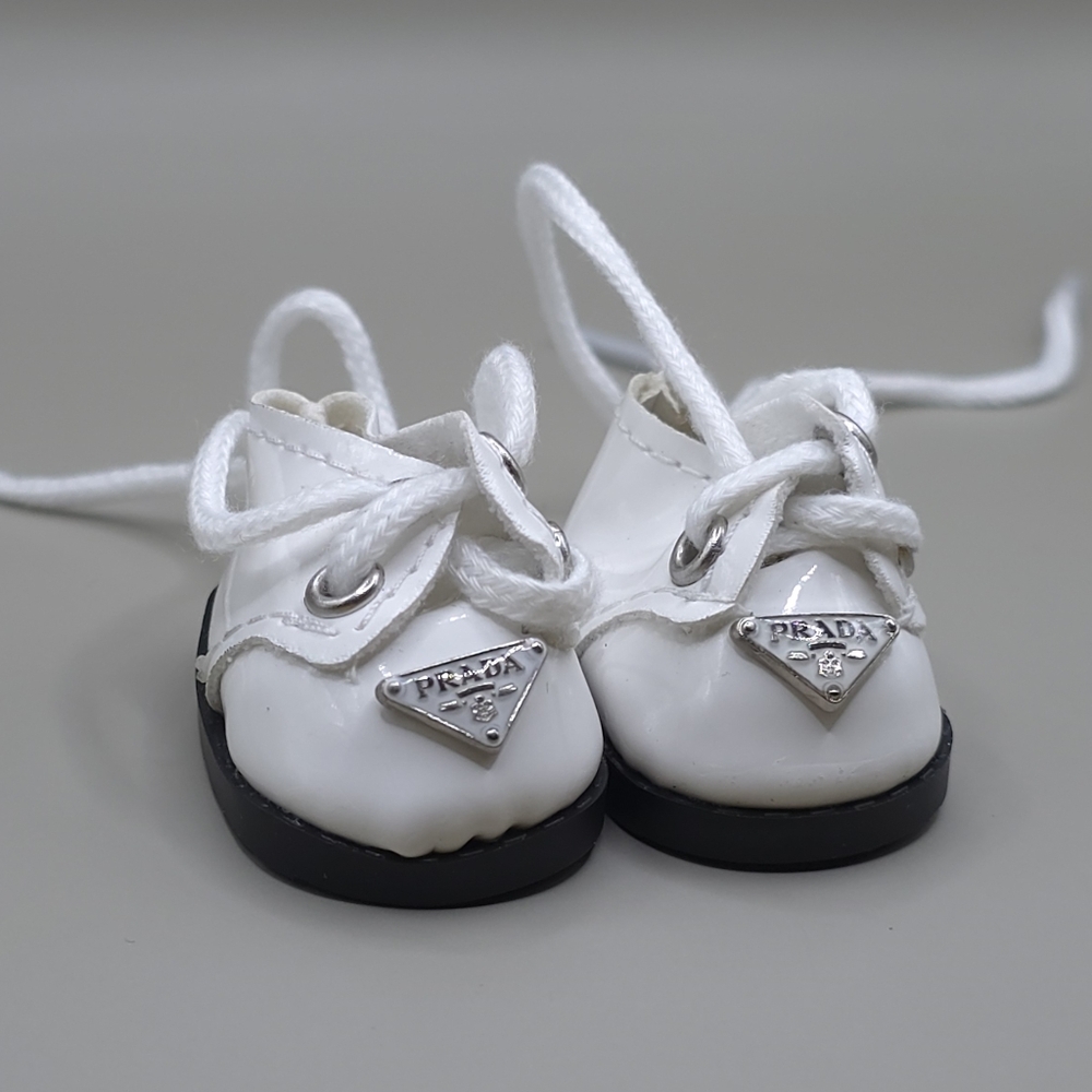 Labubu Accessories - White Prada Shoes
